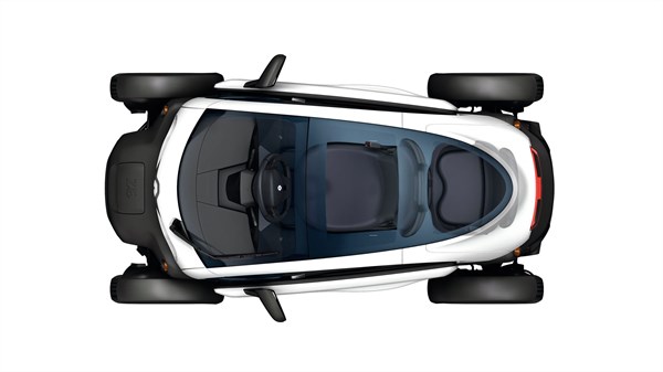 Renault TWIZY - Vue de dessus du véhicule