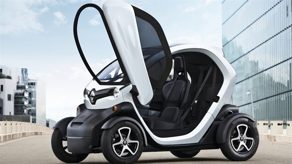 Renault TWIZY blanche - Portes ouvertes